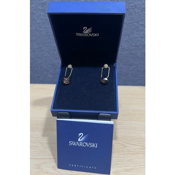 Swarovski Butterfly Rhinestone Dangle/Drop Fashion Earrings Rare Piercing - Picture 1 of 6